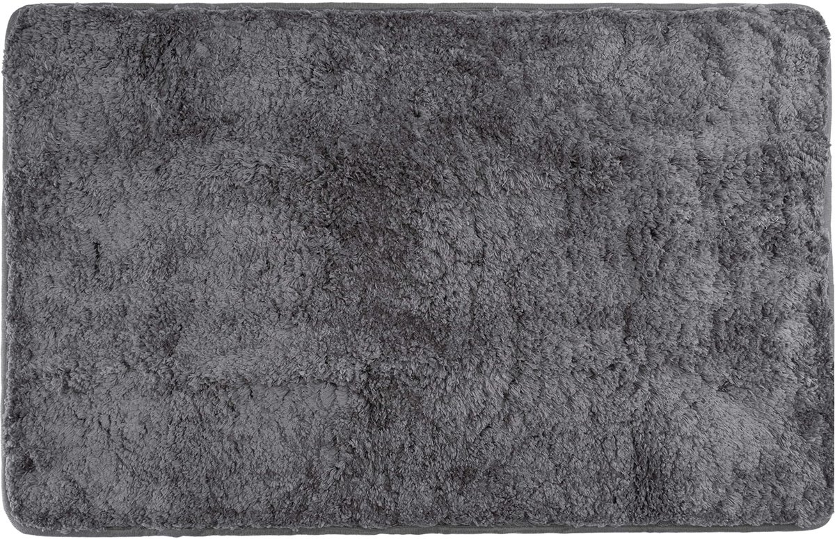 Ibenzoa® Zachte Microvezel Badmat met Antislip Onderkant - 50 x 80 cm, Antraciet