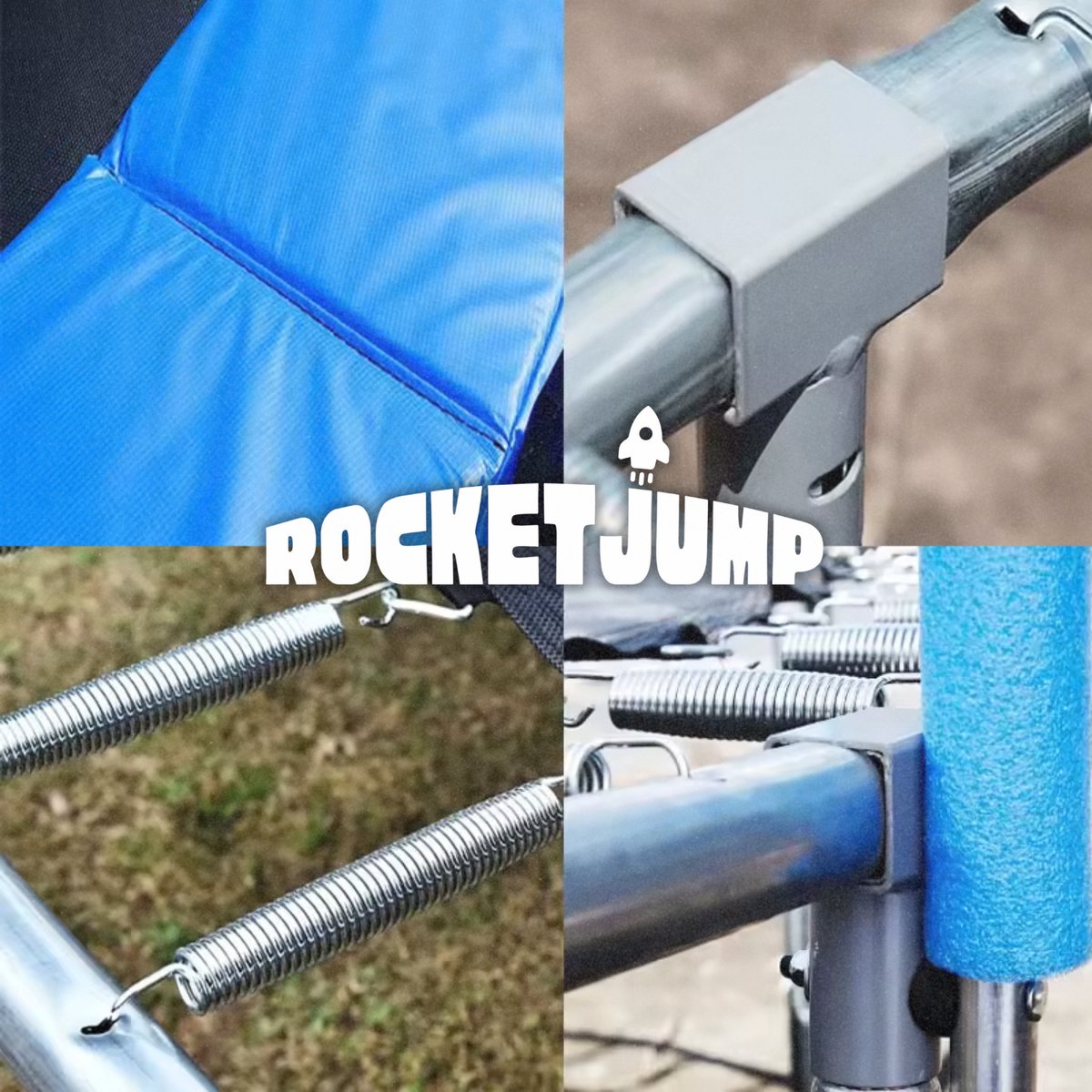 RocketJump TX83 Trampoline - Inclusief ladder en veiligheidsnet - Trampoline 183 cm - Blauw — afbeelding 4