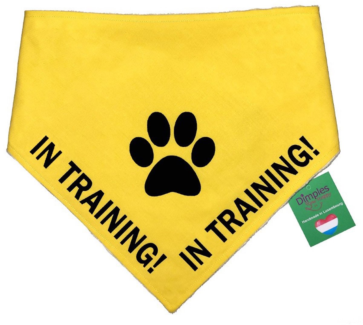 In Training hondensjaal hondenhalsdoek - DIMPLES 65cm XXXL hondensjaal hondenbandana met comfortabele drukknopen