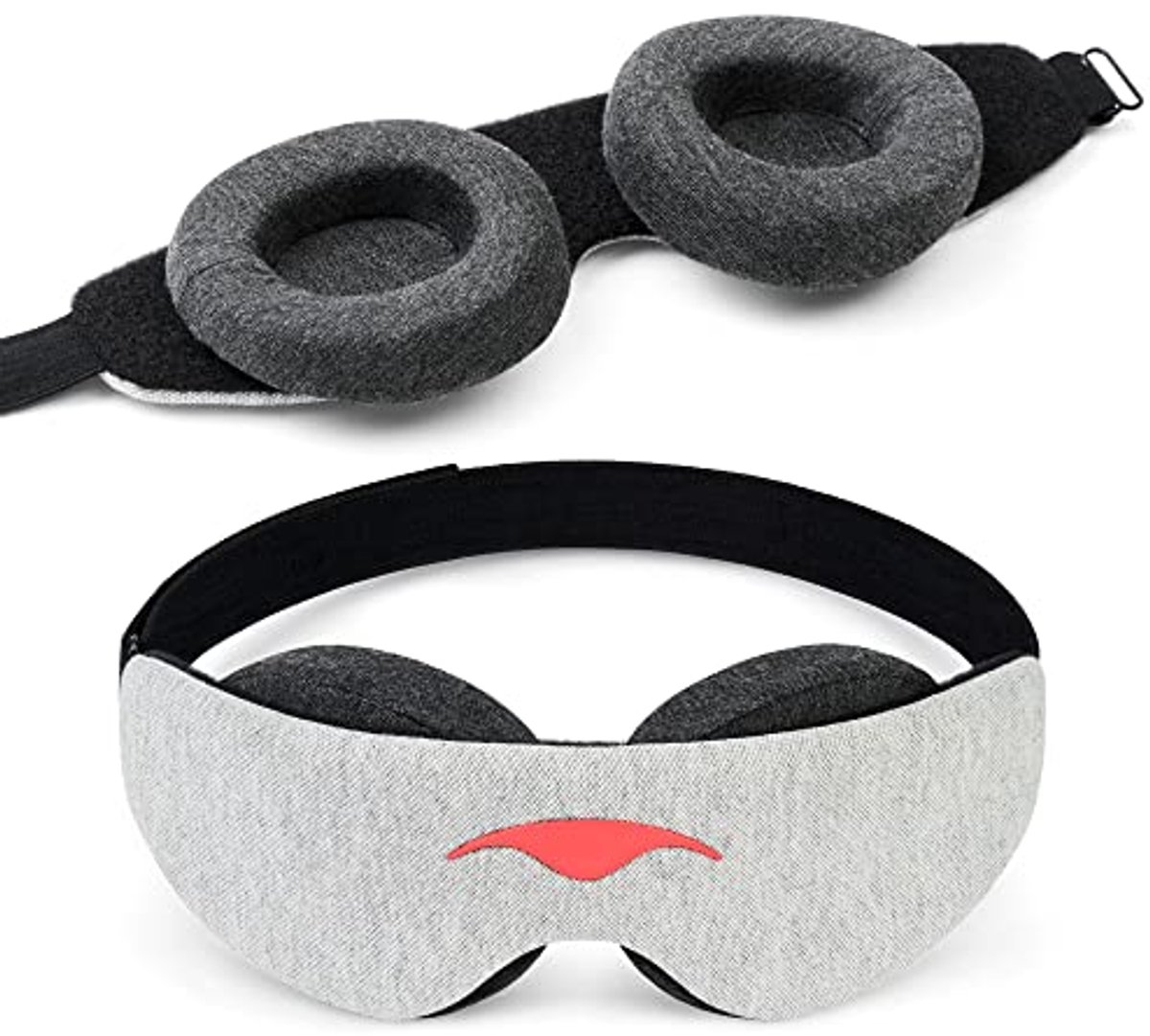 Manta Slim Slaapmasker - Slank, ultralicht, verstelbaar, slank comfortontwerp, totale verduistering voor diepe slaap, oogmasker voor zijslapers