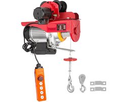 Takel - Lier - Winch - Kabeltakel - Elektrische - 1000kg - met Loopkat – Bedrade Lier voor Overhead Hijswerk in Garage of Werkplaats