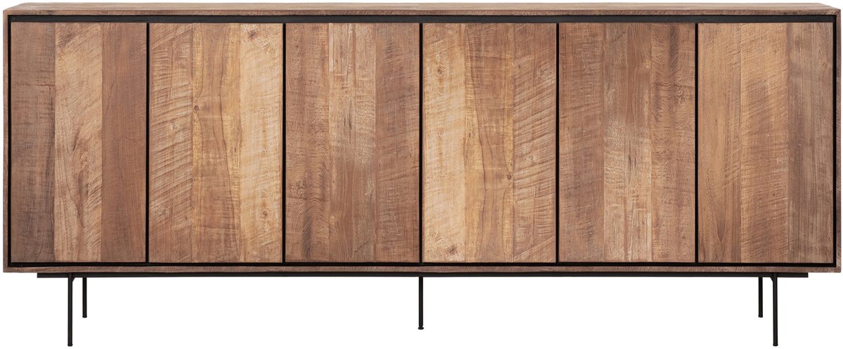 DTP Home Dressoir Metropole teakhout - 6 deurs - 90x220x40 cm - gerecycled teakhout