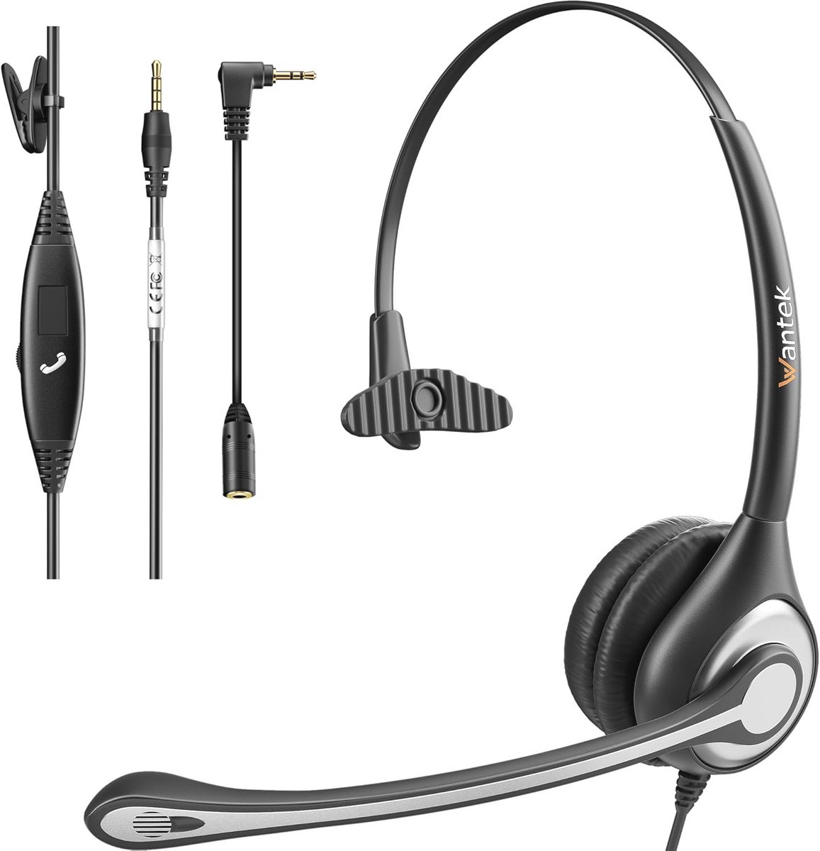 Headset met Microfoon voor Duidelijke Gesprekken - Ruisonderdrukkende Hooftelefoon voor Laptop en Smartphone