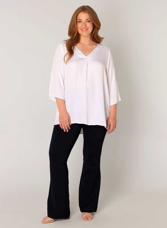 BASE LEVEL CURVY Yanina Blouse - White - maat 4(54/56)