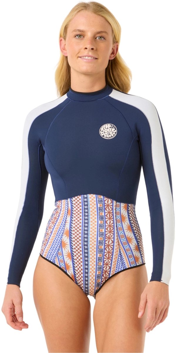 2025 Rip Curl Dames G-Bomb 1.5mm Lange Mouwen Rug Ritssluiting Lentepa