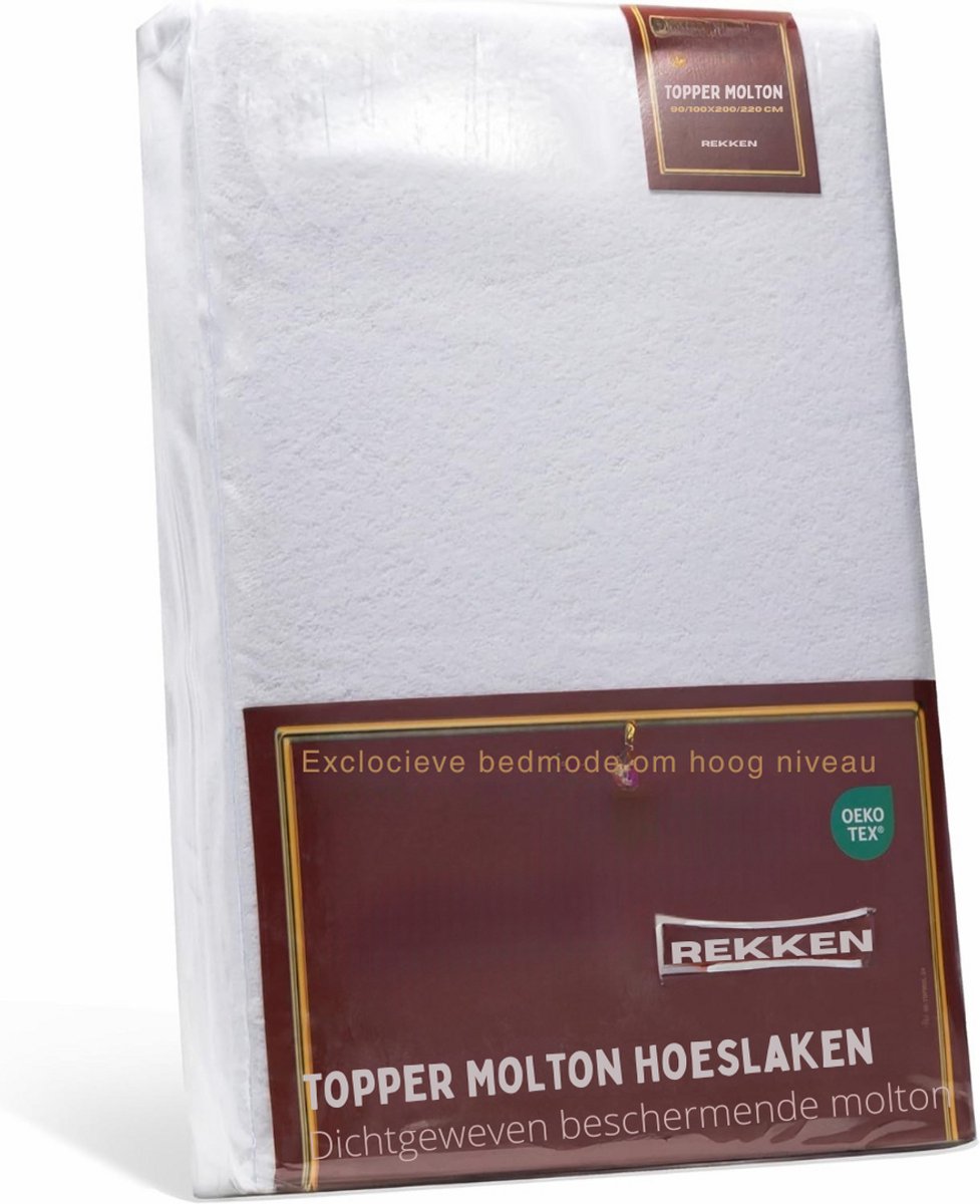 GTB® Molton 180x200 - Hoeslaken 180 x 200 - Dekbedovertrek - Wit - 200cm x 180cm x 1cm