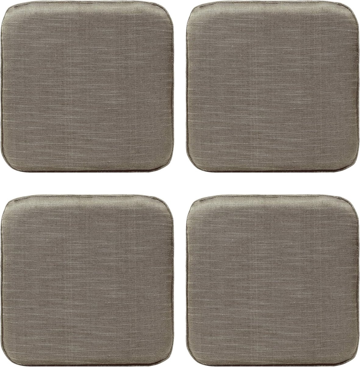 Ibenzoa Premium Memory Foam Seat Cushion Set - Four Pieces, 40.5 x 40.5 cm grijs