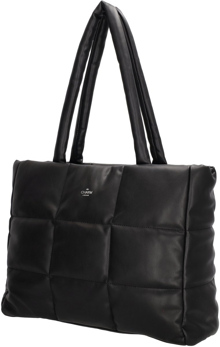Charm London Manchester Shopper - Crossbody Schoudertas - Laptoptas 15,6 inch - Zwart