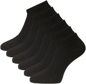 Confortables et soyeuses Bamboo Basics Dani - Chaussettes Sneaker en Bamboe (Multipack 6 pièces) Homme / Femme - Noir - 41-46