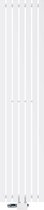 Bol.com Badkamerradiator verticaal met middenaansluiting 370x1600 mm Wit met LuxeBath universele aansluitset aanbieding