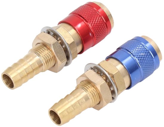 Snelkoppelingen voor gas en water voor 10 mm, voor buizen, messing