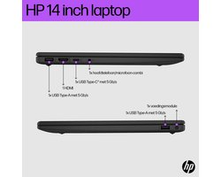 HP Laptop 14-em0972nd AMD Ryzen™ 7 7730U 35,6 cm (14") Full HD 16 GB DDR4-SDRAM 512 GB SSD Wi-Fi 6 (802.11ax) Windows 11 Home Zilver QWERTY