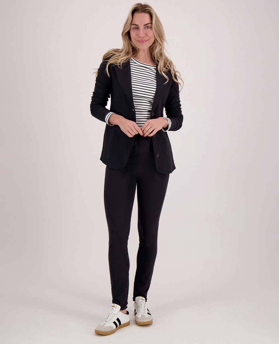 Je m'appelle Travelstof At Work Broek Regular fit Met stretch - Zwart - Maat XS