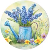 Muismat rond 20x20 cm - Mousepad Gieter - Lavendel - Bloesems - Ronde muismatten