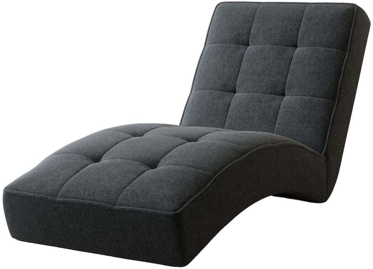 Chaise longue LIVANO - Elegante 1-zits ligstoel | Zit- en loungebank voor woonkamer & relaxruimte | Chaiselongue 73x79x170 cm (Donkergrijs - Twist 20)