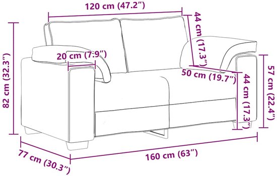 vidaXL - Canapé causeuse - 120 - cm - velours - gris clair