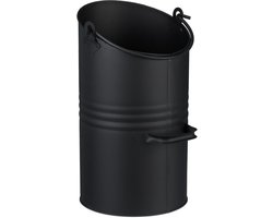 pelletemmer - 12 liter - kolenkit - kolenemmer - metaal - zwart