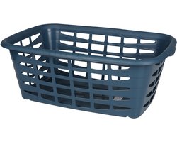 5Five Kunststof wasmand - blauw - 40 liter - 66 x 45 x 24 cm - manden voor wasgoed