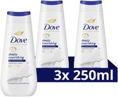 Bol.com Dove Advanced Care Verzorgende Douchegel - Deeply Nourishing - 3 x 225 ml - Voordeelverpakking aanbieding