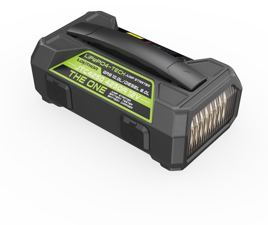 Lokithor The One JTC4250 Jumpstarter – 4250A – Slimme Acculader – Ingebouwde Accutester – Powerbank