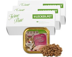 51 x 100 g Lecker.Pet® Leo's Feine Paté Rijk aan kip Nat kattenvoer Complete voeding
