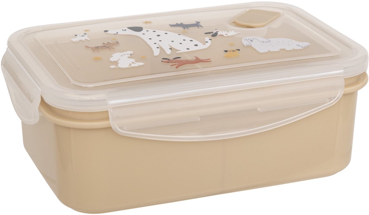 Atmosphera for Kids Honden Bentobox/Lunchbox/Brooddoos - 830ml - 19x13x7cm - Bruin