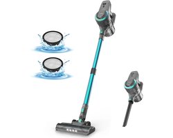 Rumi Draadloze stofzuiger - stofzuiger Zonder Zak - stofzuiger Op Accu - stofzuiger Met Opzetstukken - Draadloze Stofzuiger Zonder Zak -HEPA-filter voor een gezondere leefomgeving - stofzuiger Automatische modus met stofsensor