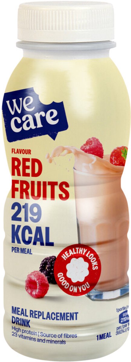 WeCare Meal Replacement Drink Red Fruits - 4 x 236 ml - Voordeelverpakking
