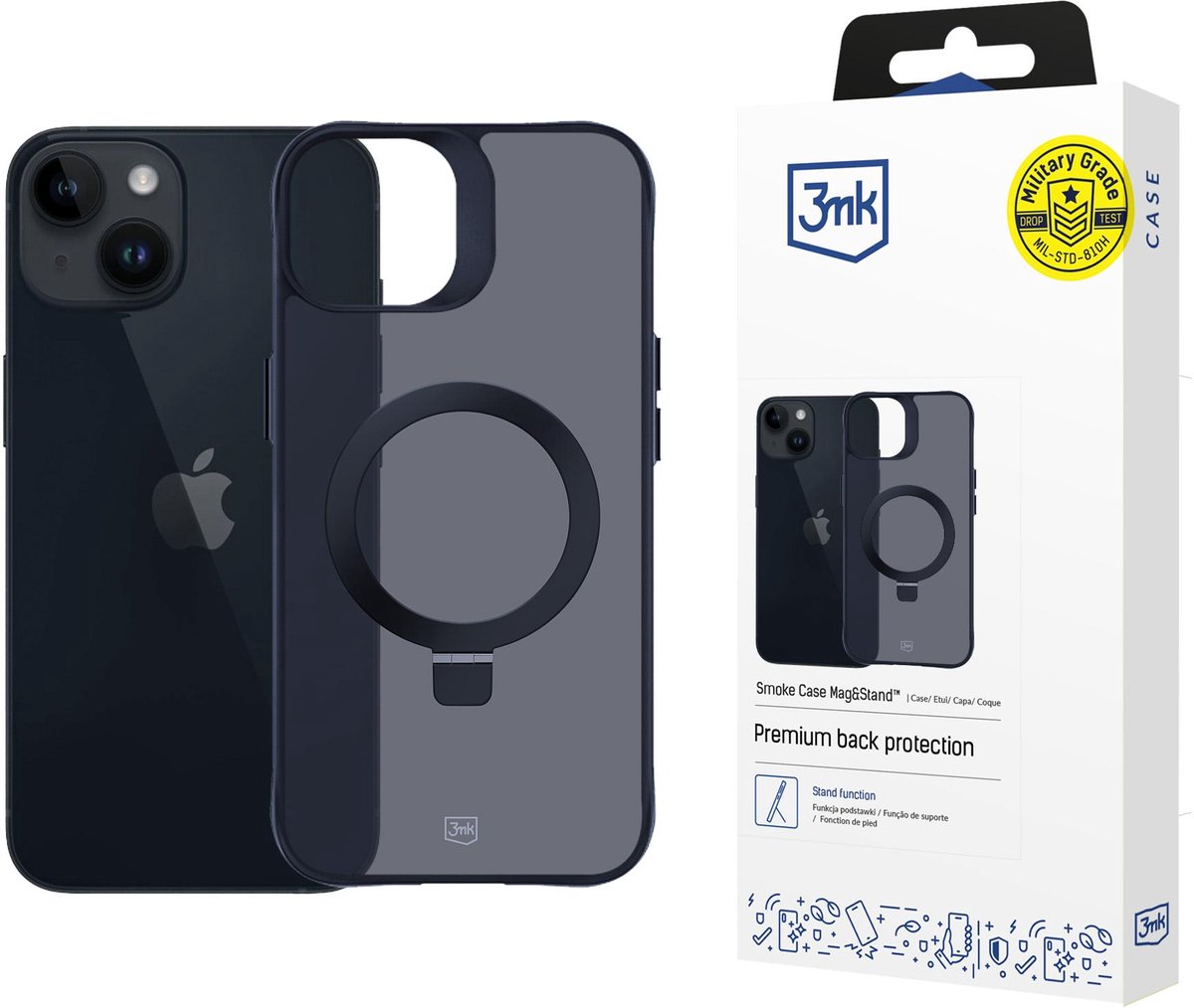 Apple Iphone 14 Plus - 3Mk Smoke Case Mag&Stand