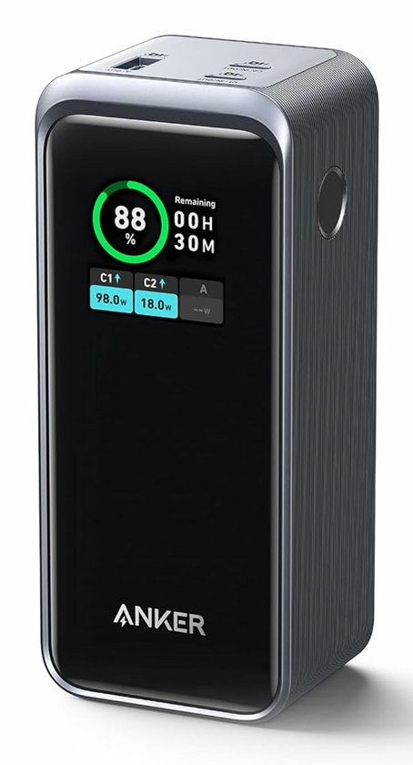 Anker Prime Powerbank 200W - 20.000mAh - 2x USB-C - Snelladen