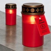 Bougie LED Blanche Novaliv - Bougie Funéraire Extérieure Longue Durée Avec Batterie - Flamme Vacillante
