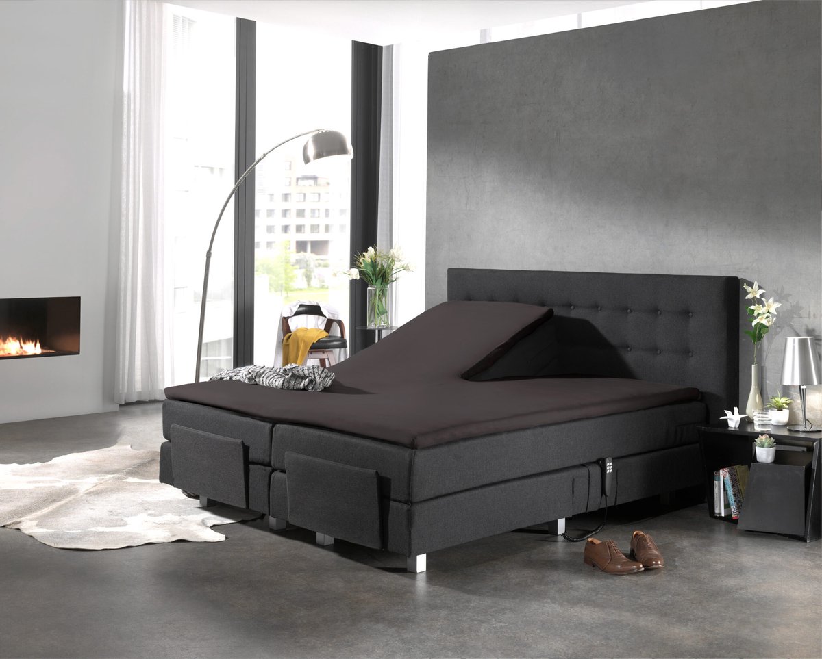 Dreamhouse Splittopper Hoeslaken - Katoen - 160x200 - Antraciet