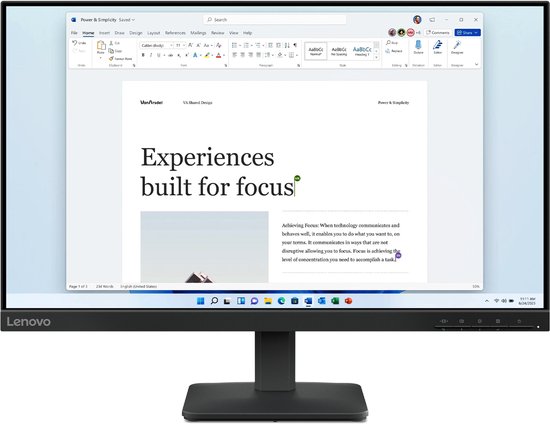Lenovo 68C2KAC1EU - Full HD IPS Monitor - 24 inch - 100Hz