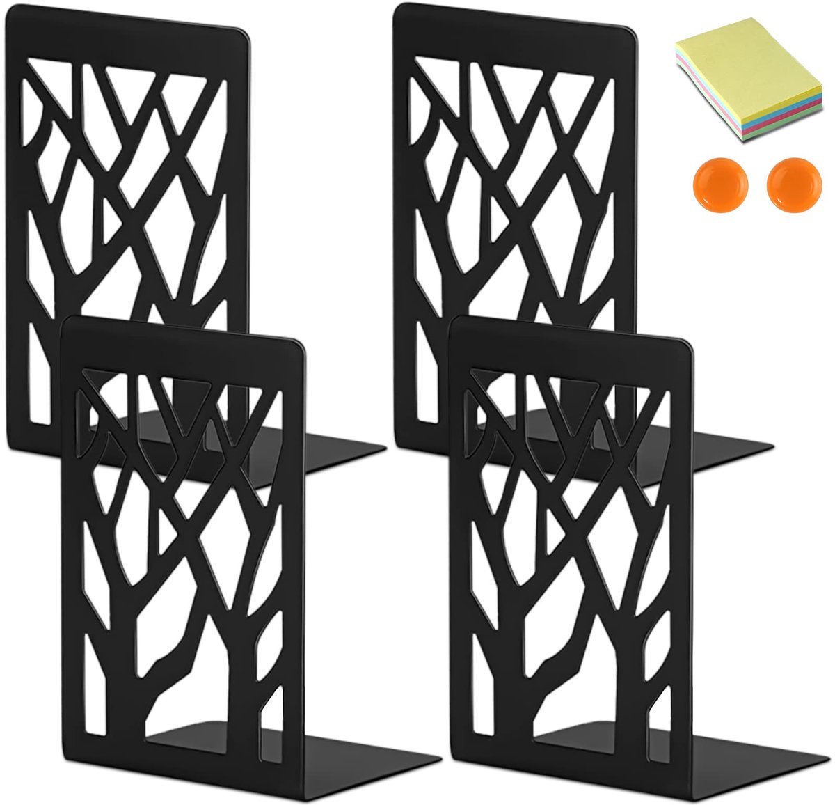 Ibenzoa Stijlvolle Metalen Boekensteunen voor Elke Ruimte en Collectie zwart