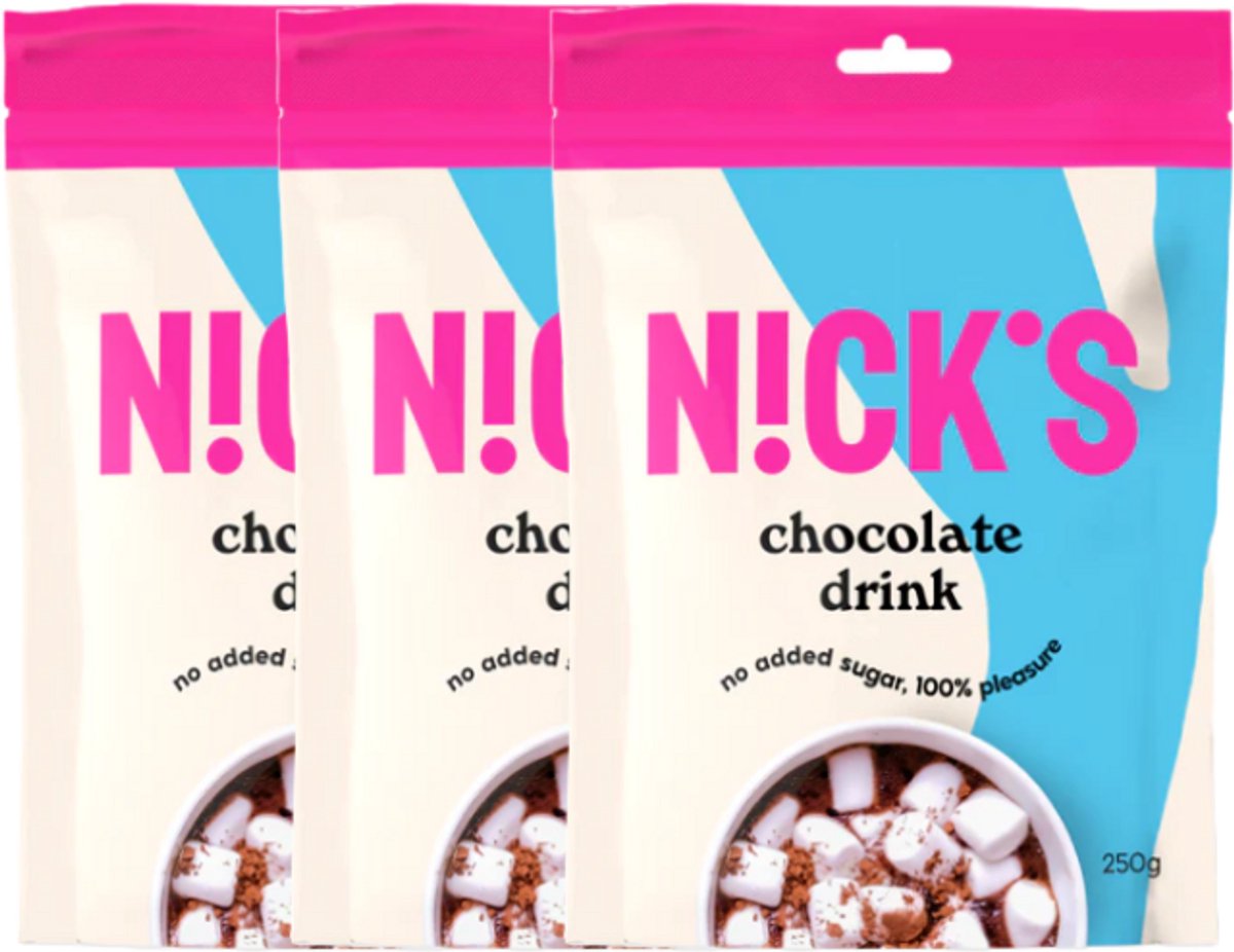 Goedkoopste Nick's | Chocodrink | 3 Stuks | 3 x 250 gram