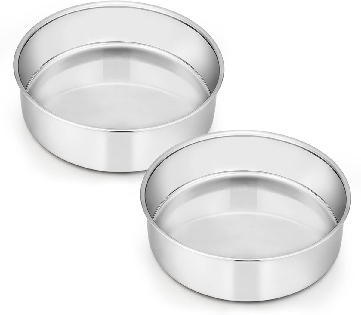 Ibenzoa® Set van Twee Roestvrij Stalen Ronde Bakvormen – Perfect voor Taarten en Meer