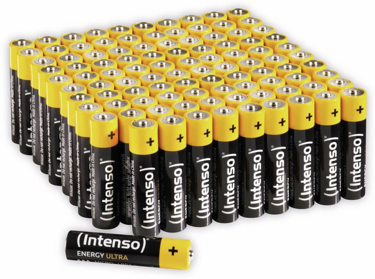 (Intenso) Energy Ultra AAA (LR03) batterijen - alkaline - 100 stuks mega voordeel verpakking