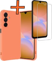 Coque compatible avec Samsung A26, coque en Siliconen avec protection d'écran - Coque compatible avec Samsung Galaxy A26, coque arrière - Pêche