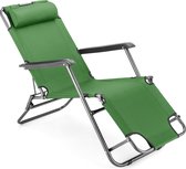 Bol.com Outtec® 2-in-1 Strandstoel en Ligbed - Campingstoel - Ligstoel - Lounger - Tuinstoel - tot 150 kg - voor Tuin Balkon Str... aanbieding