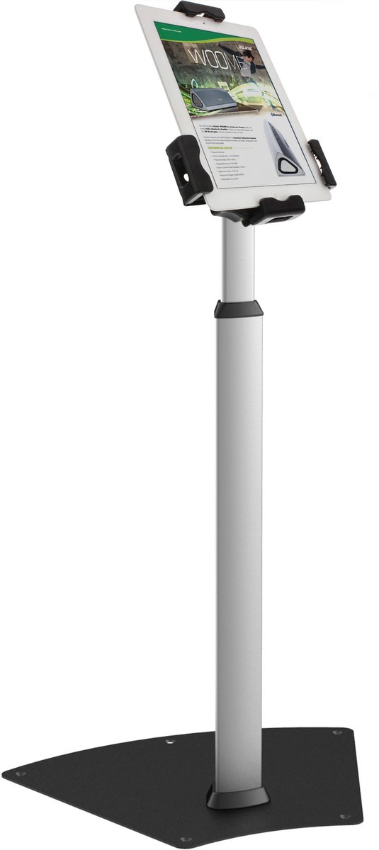 InLine tablet vloerstandaard met diefstalbeveiliging / zwart/grijs