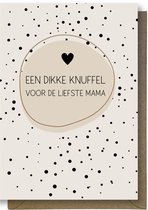 Luxe moederdag Wenskaart - moederdagkaart - 12x17cm - gevouwen kaart Inclusief gekleurde envelop
