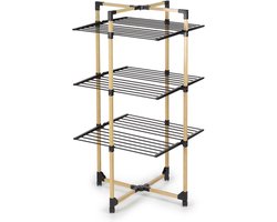 Opvouwbaar wasrek met meerdere niveaus - staand droogrek 69 x 136 x 69 cm - tot 20 kg wasgoed - ideaal voor kleine woningen wasrek