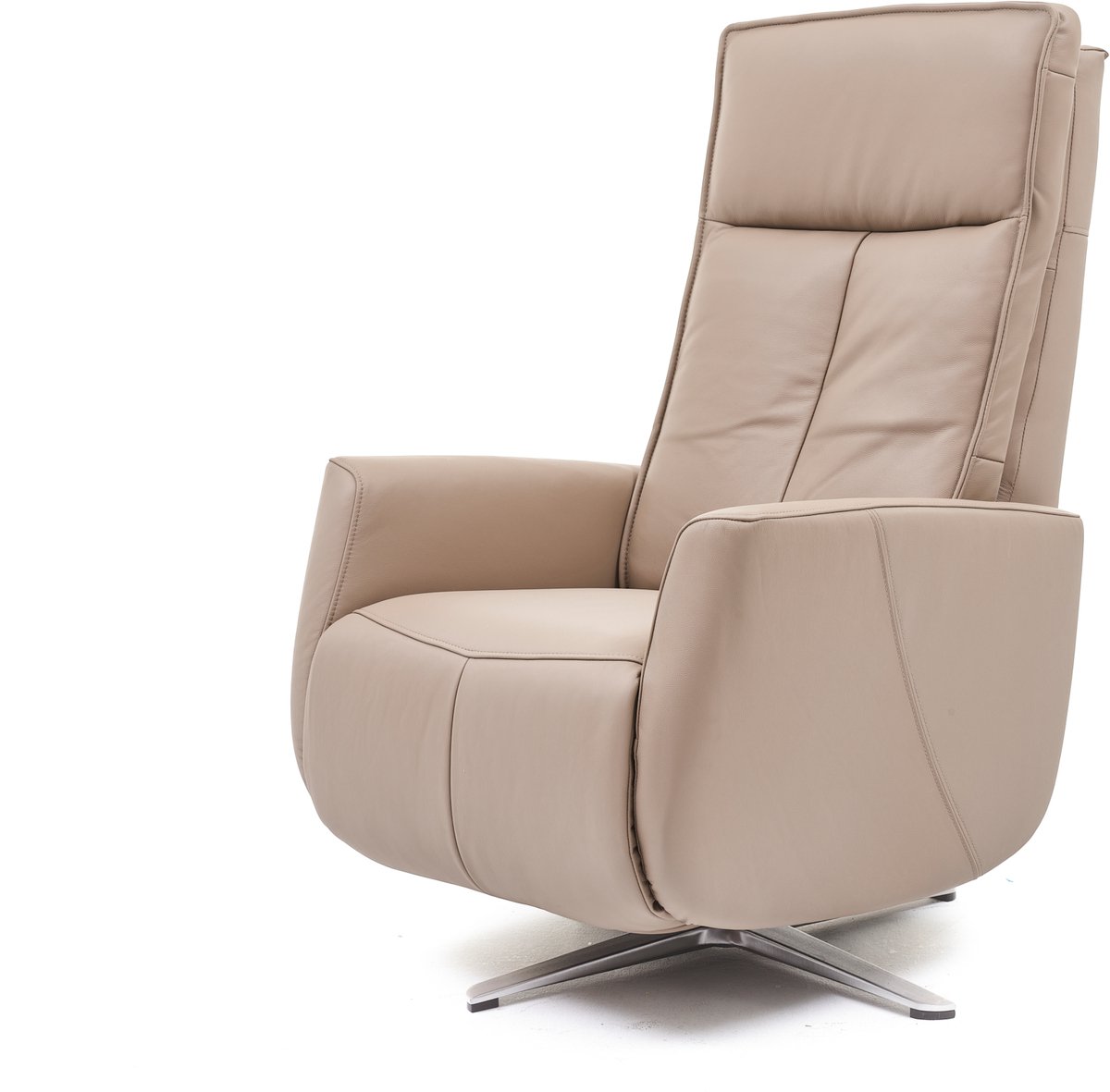 Swiss-Relax - Sta op stoel - Sereno - Taupe - Leer - gebruiksklaar afgeleverd - leder - draaibaar - elektrisch - relaxfauteuil – foto 4