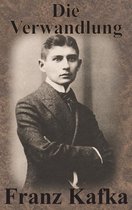 Boek "Die Verwandlung" van Franz Kafka, met een portret van een jonge man in een pak.