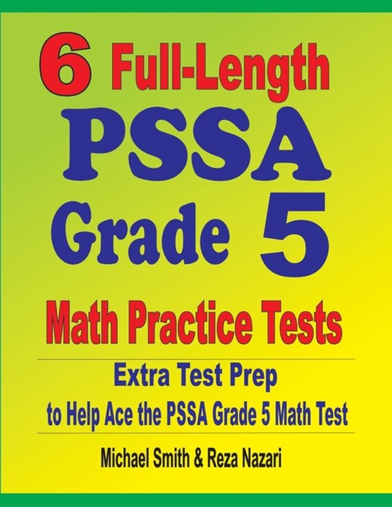6 Full-Length PSSA Grade 5 Math Practice Tests - cover