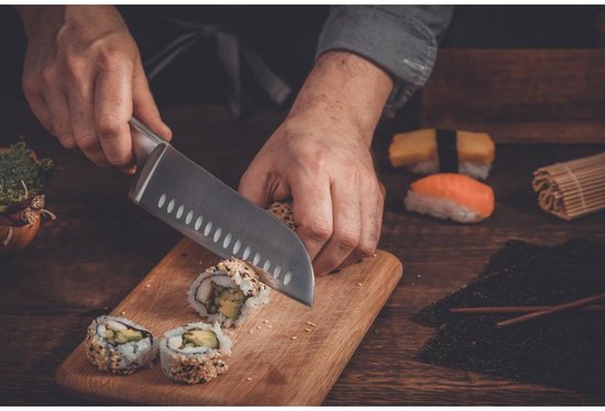 Ensemble de 2 Couteaux de cuisine Santoku lame de 18 cm Nirosta Star