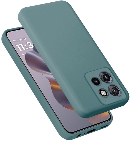 Cadorabo Hoesje geschikt voor Motorola Moto Edge 50 Neo in LIQUID GROEN - Beschermhoes gemaakt van flexibel TPU silicone Case Cover