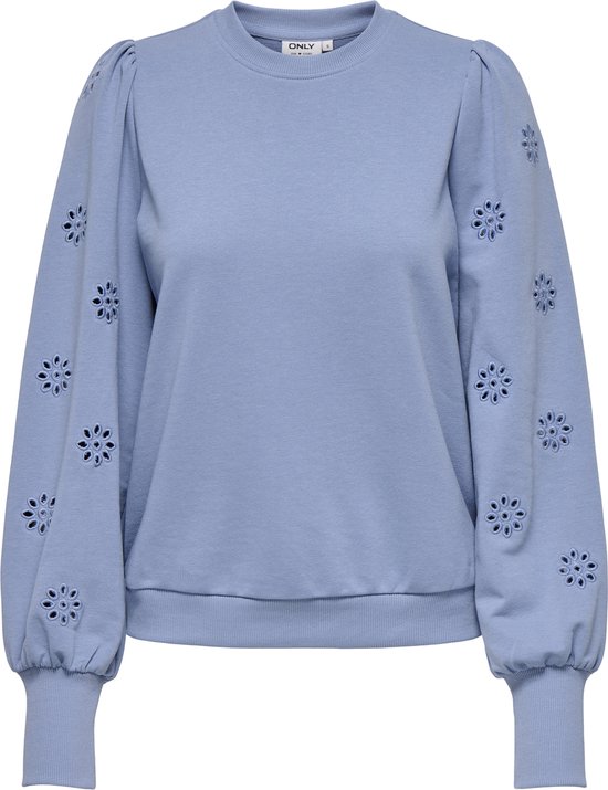 ONLY CARMAKOMA - CARFEMME L/S PUFF EMBROIDERY UB SWT NOOS Dames Trui