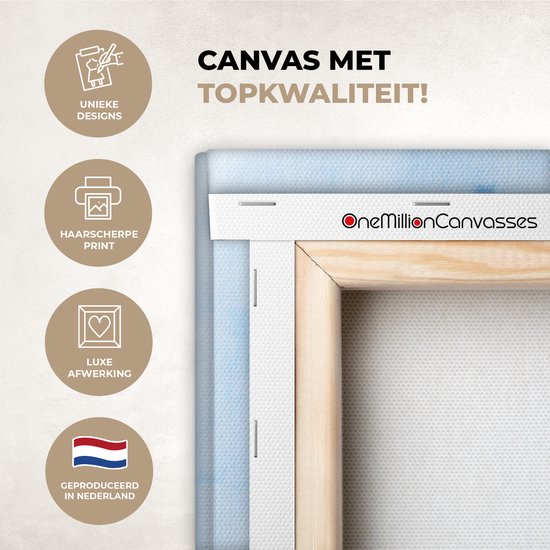 Tableau sur toile 120x80 cm - Décoration murale exclusive Papillons - Gracieux - Blauw - Décoration murale salon - Décoration chambre - Accessoires chambre - Peintures sur toile