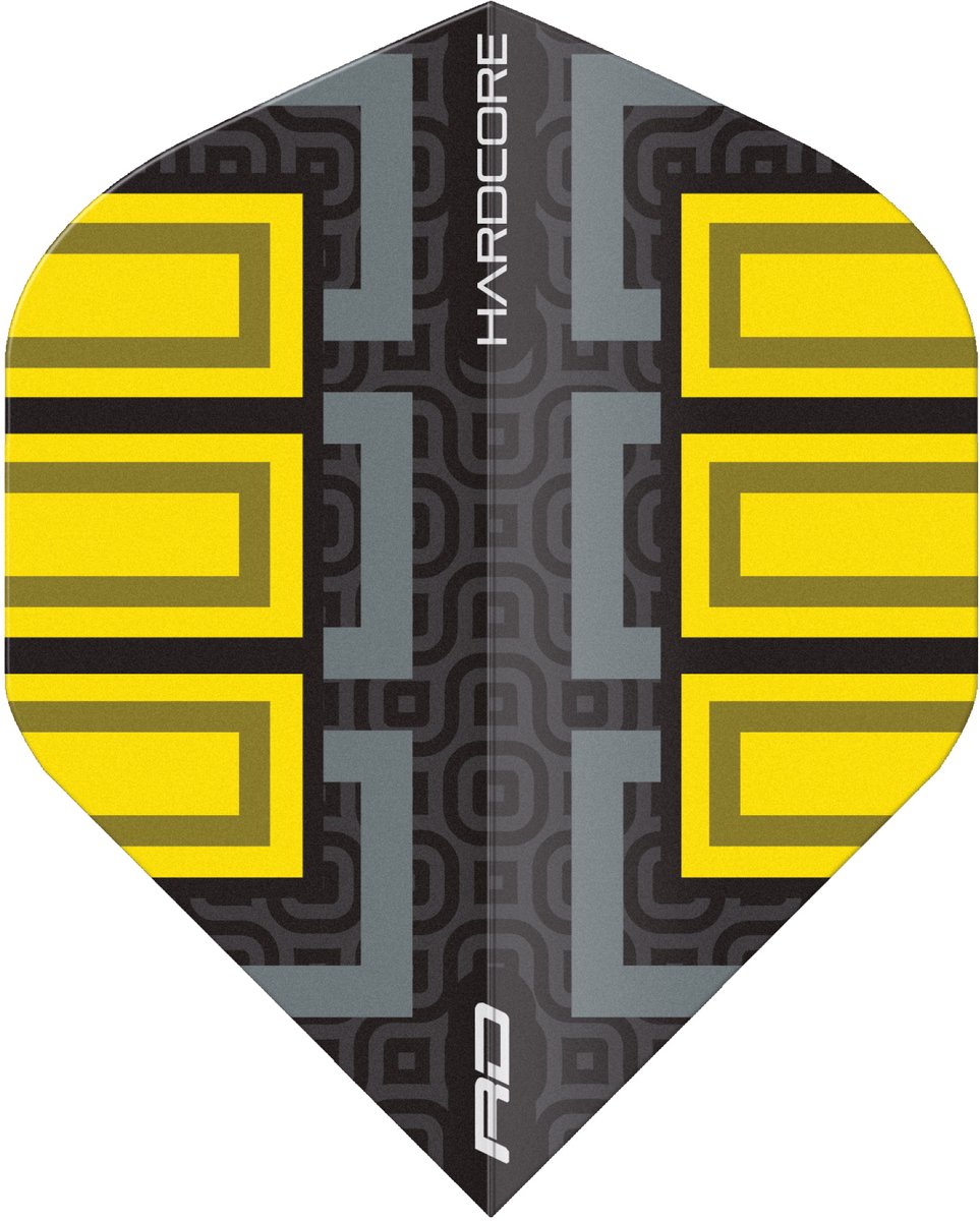 Red Dragon Hardcore Radical Black & Yellow Blocks - Dart Flights
